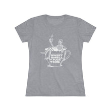 Women's Tee — 'Sweet Smell of Fuck This' Skeleton Coffee Cup Graphic