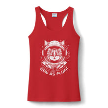 Zen As Fluff Cat Tank Top — Women's Cute Astronaut Cat Graphic Performance Tank