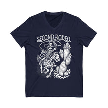 Second Rodeo Skeleton Cowboy V‑Neck Tee