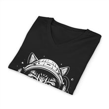 Zen As Fluff Cat Astronaut V-Neck Tee