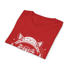 Zen As Fluff Cat Astronaut V-Neck Tee