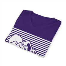 I'd Hike That Mountain V-Neck Tee — Retro Mountain Hiking Shirt