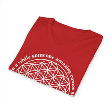 Flower of Life V‑Neck Tee — “Once in a while someone amazing comes along and here I am” Spiritual Graphic Shirt