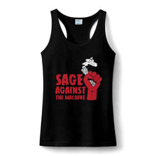 Sage Against the Machine Women's Tank — Red Fist Graphic Performance Tank