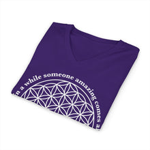 Flower of Life V‑Neck Tee — “Once in a while someone amazing comes along and here I am” Spiritual Graphic Shirt