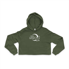 Cropped Hoodie — "I Have a Crystal for That" Minimal Witchy Crystal Graphic