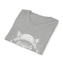 Zen As Fluff Cat Astronaut V-Neck Tee