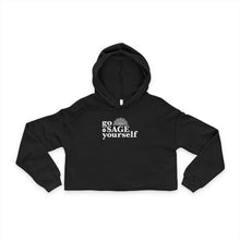 Cropped Hoodie — "Go Sage Yourself" Spiritual Herbal Graphic