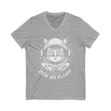 Zen As Fluff Cat Astronaut V-Neck Tee