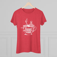 Women's Tee — 'Sweet Smell of Fuck This' Skeleton Coffee Cup Graphic