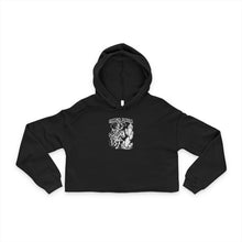 Cropped Hoodie — Vintage Floral 'Second Chances' Graphic