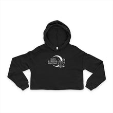 Cropped Hoodie — "I Have a Crystal for That" Minimal Witchy Crystal Graphic