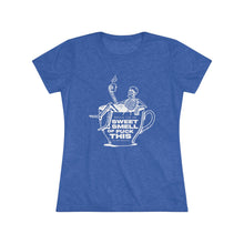 Women's Tee — 'Sweet Smell of Fuck This' Skeleton Coffee Cup Graphic